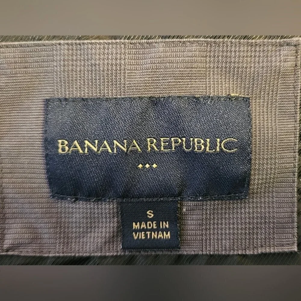 Banana Republic Jacket Mens Small Gray Lightweight Zip Casual